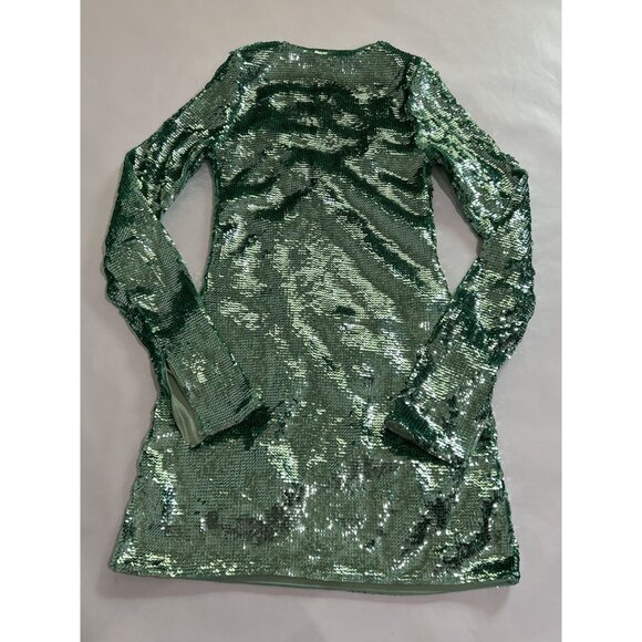 Show Me Your MuMu Green Sequin Mini Dress - Picture 2 of 3